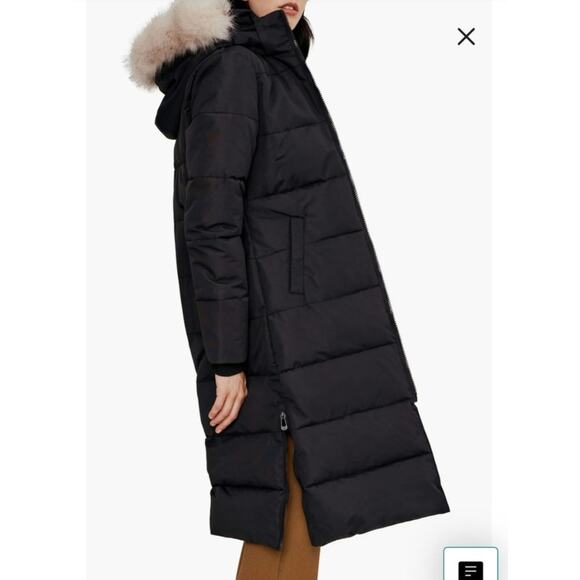 NWT NOIZE Canada Vegan Parka Long Mid Length Hooded Faux Fur Coat